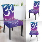 Spiritual Om Mandala Print Dining Chair Slipcover