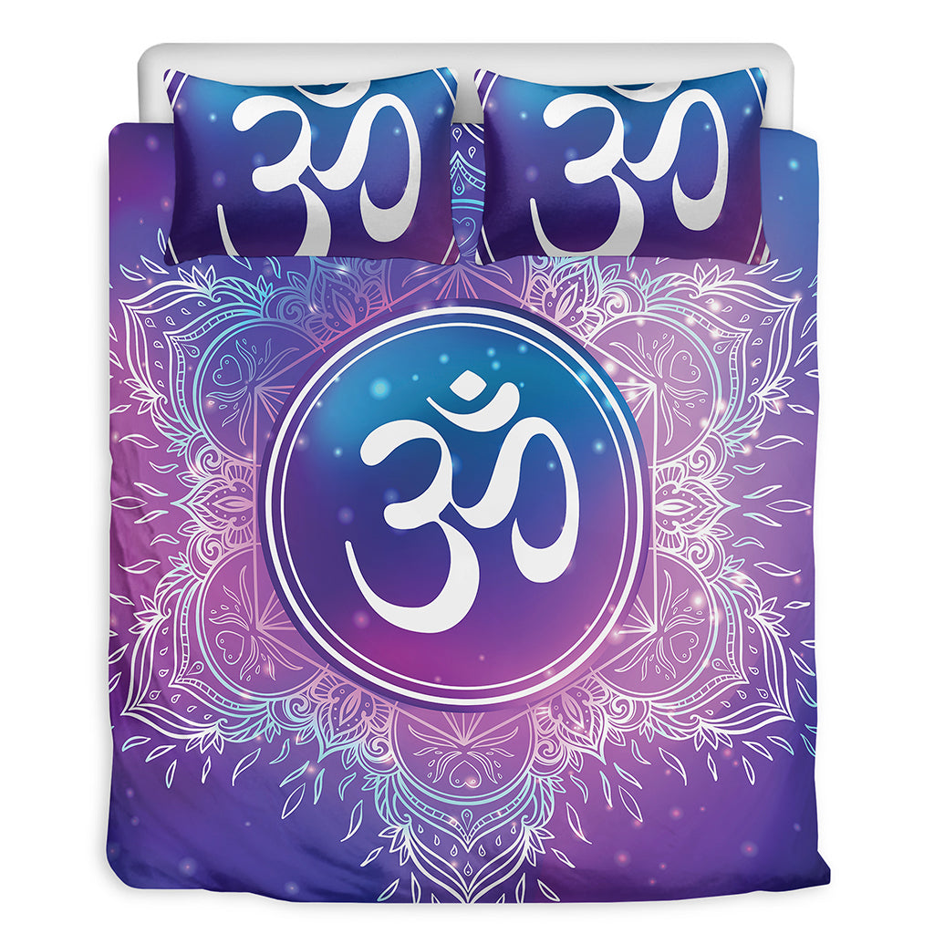 Spiritual Om Mandala Print Duvet Cover Bedding Set