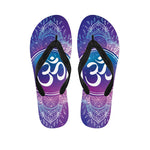 Spiritual Om Mandala Print Flip Flops