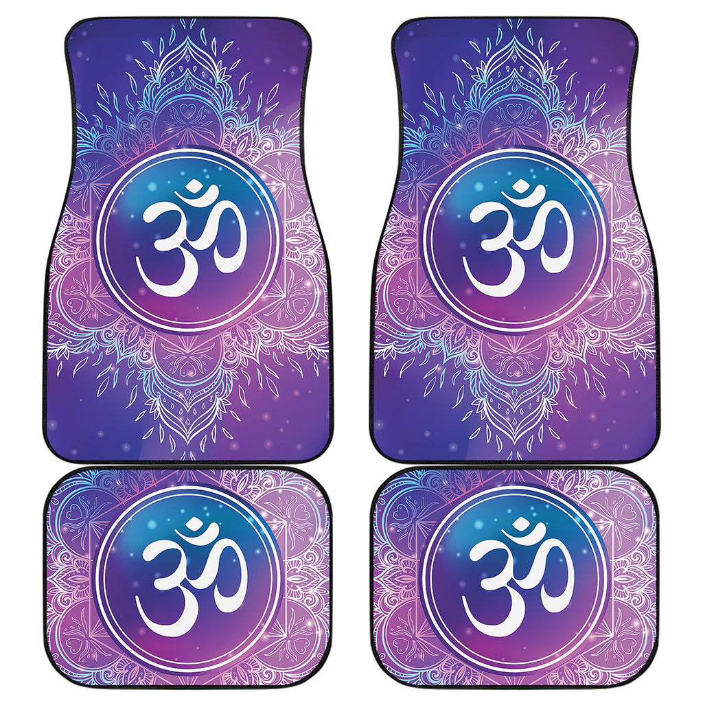 Spiritual Om Mandala Print Front and Back Car Floor Mats