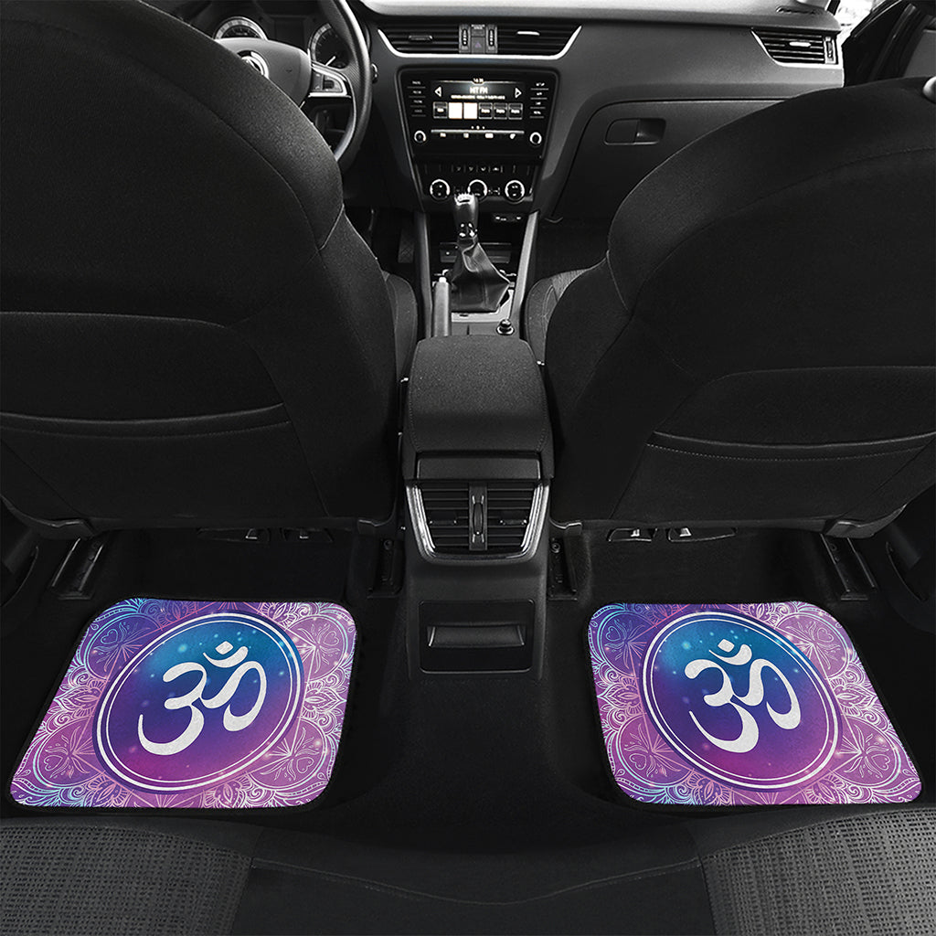 Spiritual Om Mandala Print Front and Back Car Floor Mats