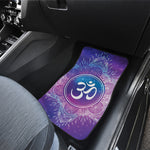 Spiritual Om Mandala Print Front and Back Car Floor Mats