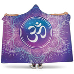 Spiritual Om Mandala Print Hooded Blanket