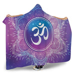 Spiritual Om Mandala Print Hooded Blanket