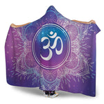 Spiritual Om Mandala Print Hooded Blanket