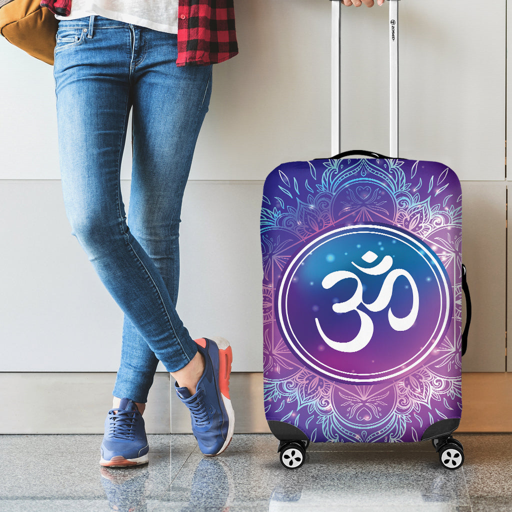 Spiritual Om Mandala Print Luggage Cover