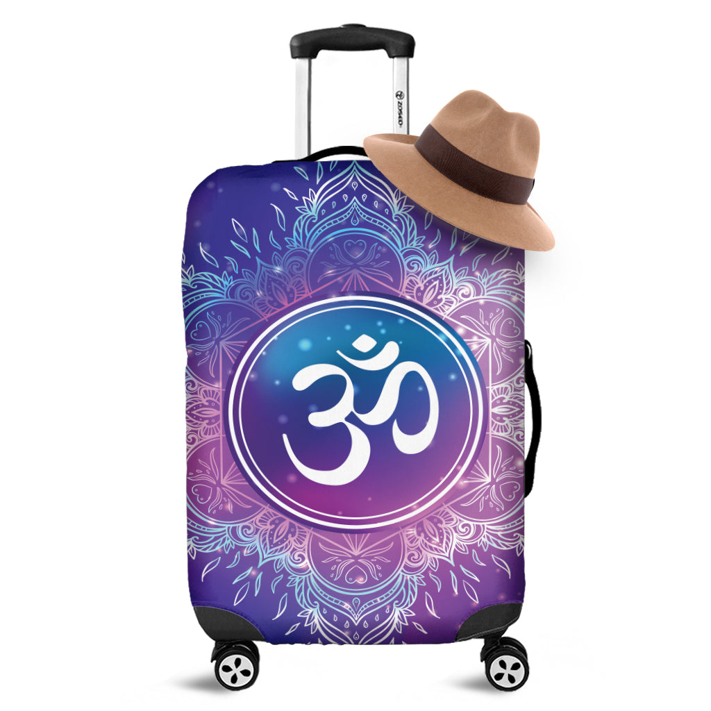 Spiritual Om Mandala Print Luggage Cover