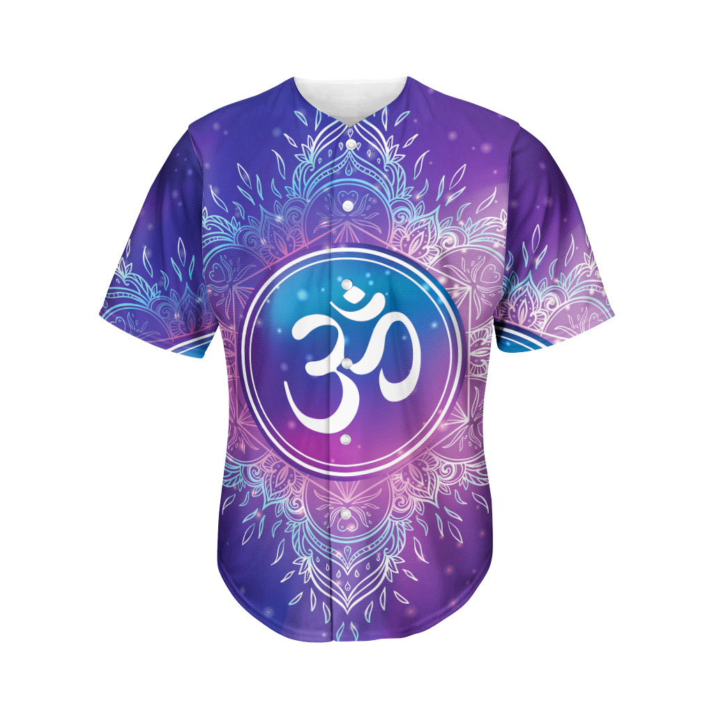 Spiritual Om Mandala Print Men's Baseball Jersey