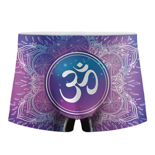 Spiritual Om Mandala Print Men's Boxer Briefs