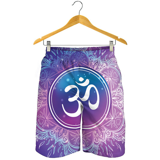 Spiritual Om Mandala Print Men's Shorts