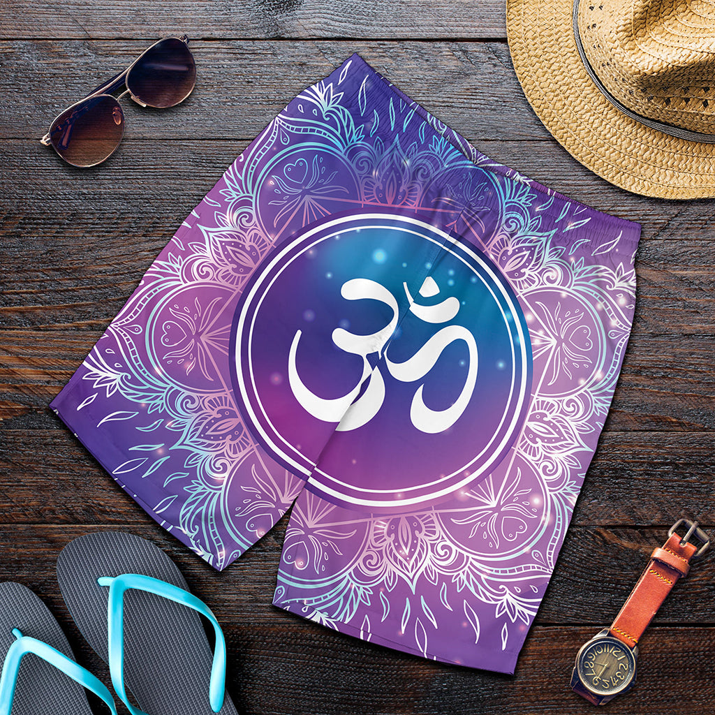 Spiritual Om Mandala Print Men's Shorts