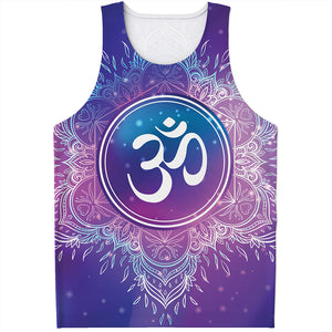 Spiritual Om Mandala Print Men's Tank Top