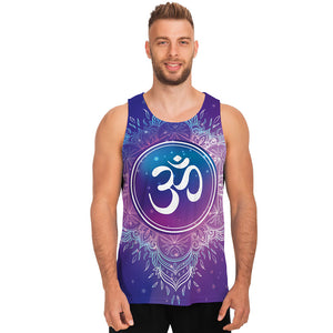 Spiritual Om Mandala Print Men's Tank Top