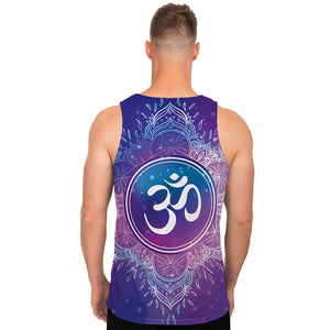 Spiritual Om Mandala Print Men's Tank Top