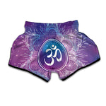 Spiritual Om Mandala Print Muay Thai Boxing Shorts