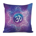 Spiritual Om Mandala Print Pillow Cover
