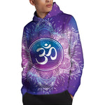 Spiritual Om Mandala Print Pullover Hoodie