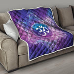 Spiritual Om Mandala Print Quilt