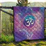 Spiritual Om Mandala Print Quilt