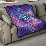 Spiritual Om Mandala Print Quilt