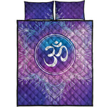 Spiritual Om Mandala Print Quilt Bed Set