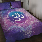 Spiritual Om Mandala Print Quilt Bed Set