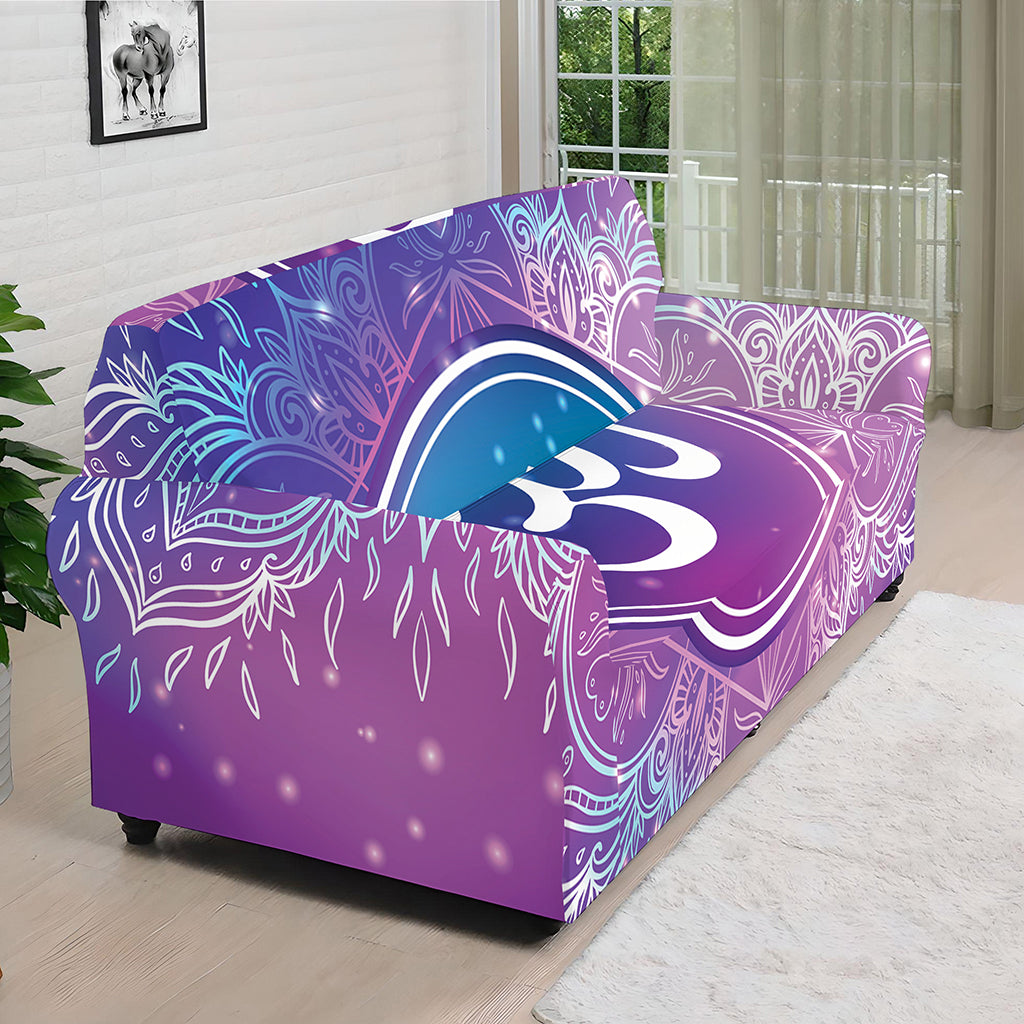 Spiritual Om Mandala Print Sofa Cover