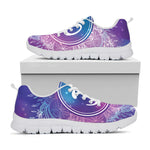 Spiritual Om Mandala Print White Sneakers