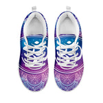 Spiritual Om Mandala Print White Sneakers