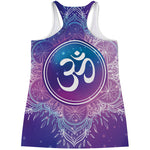 Spiritual Om Mandala Print Women's Racerback Tank Top