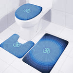 Spiritual Om Sign Print 3 Piece Bath Mat Set