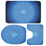 Spiritual Om Sign Print 3 Piece Bath Mat Set