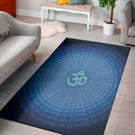 Spiritual Om Sign Print Area Rug