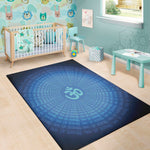 Spiritual Om Sign Print Area Rug