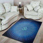 Spiritual Om Sign Print Area Rug