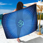 Spiritual Om Sign Print Beach Sarong Wrap