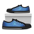 Spiritual Om Sign Print Black Low Top Sneakers
