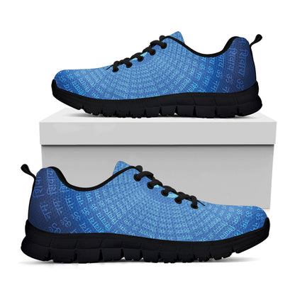 Spiritual Om Sign Print Black Sneakers