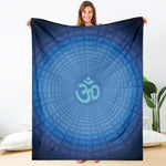 Spiritual Om Sign Print Blanket