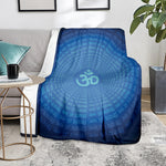 Spiritual Om Sign Print Blanket