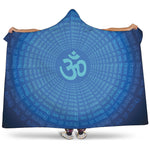 Spiritual Om Sign Print Hooded Blanket
