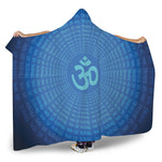 Spiritual Om Sign Print Hooded Blanket