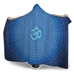 Spiritual Om Sign Print Hooded Blanket