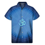 Spiritual Om Sign Print Men's Short Sleeve Shirt