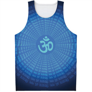 Spiritual Om Sign Print Men's Tank Top