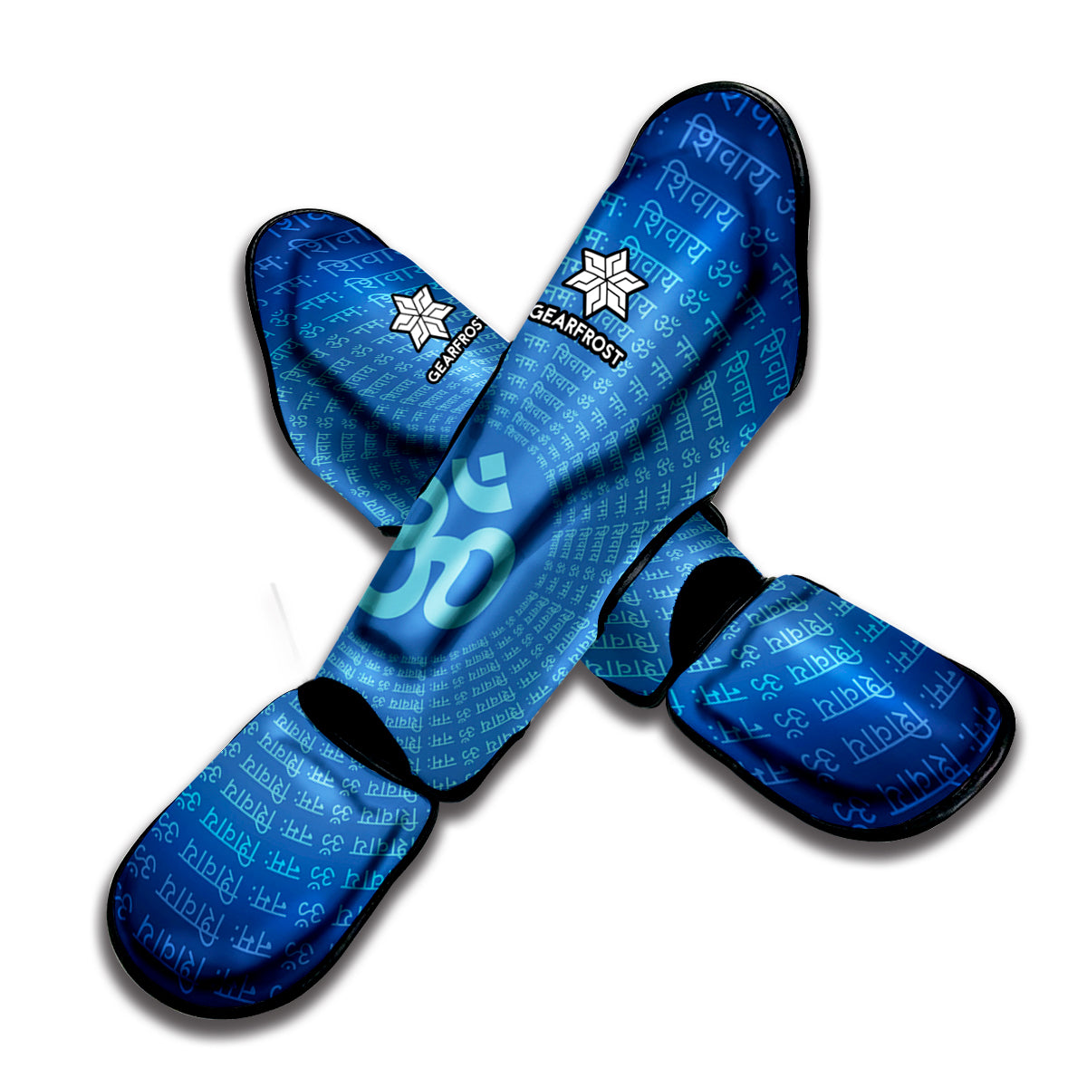Spiritual Om Sign Print Muay Thai Shin Guard