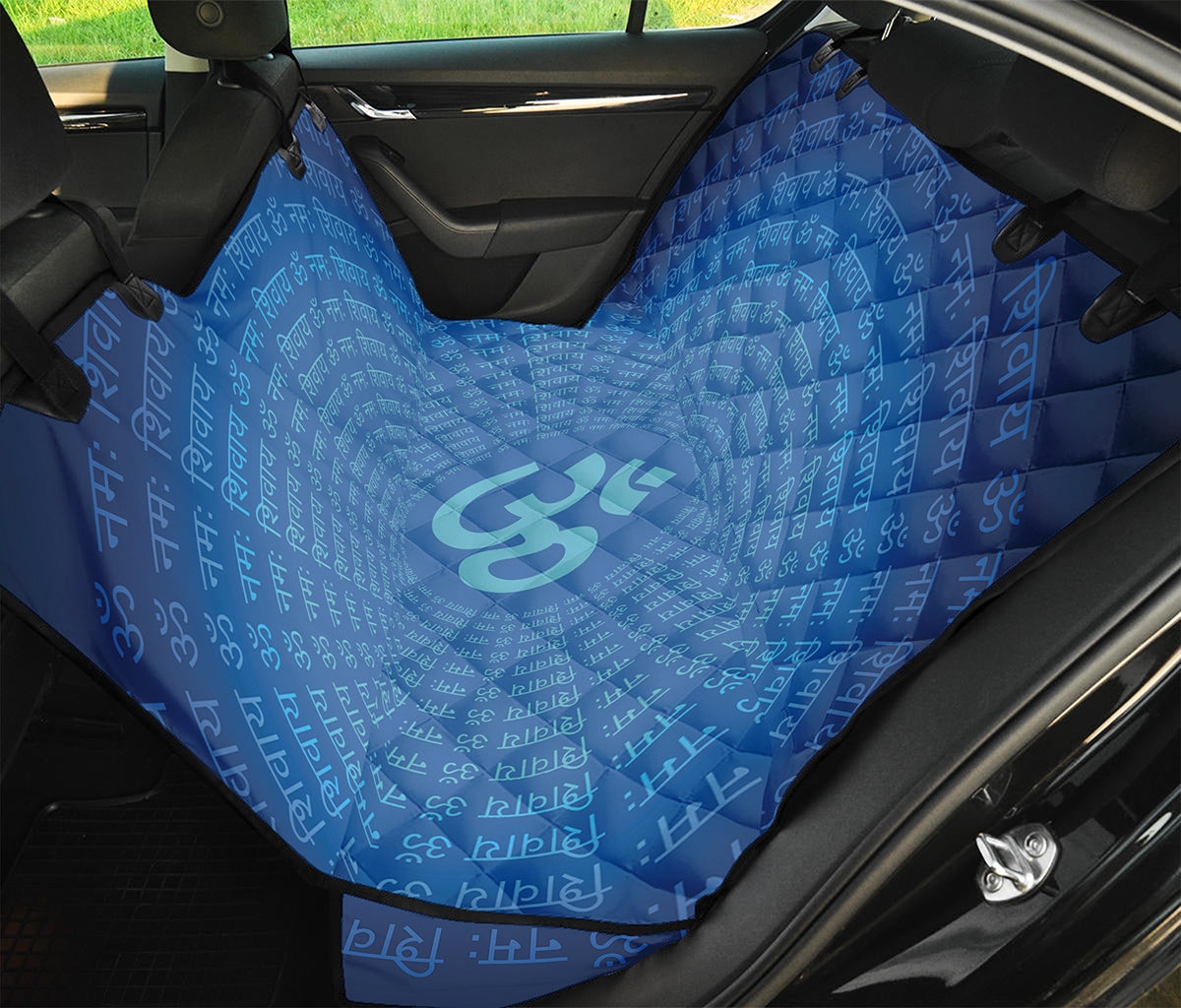 Spiritual Om Sign Print Pet Car Back Seat Cover