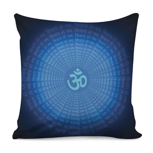 Spiritual Om Sign Print Pillow Cover
