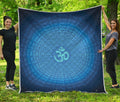 Spiritual Om Sign Print Quilt