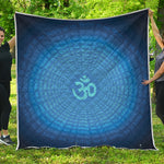 Spiritual Om Sign Print Quilt